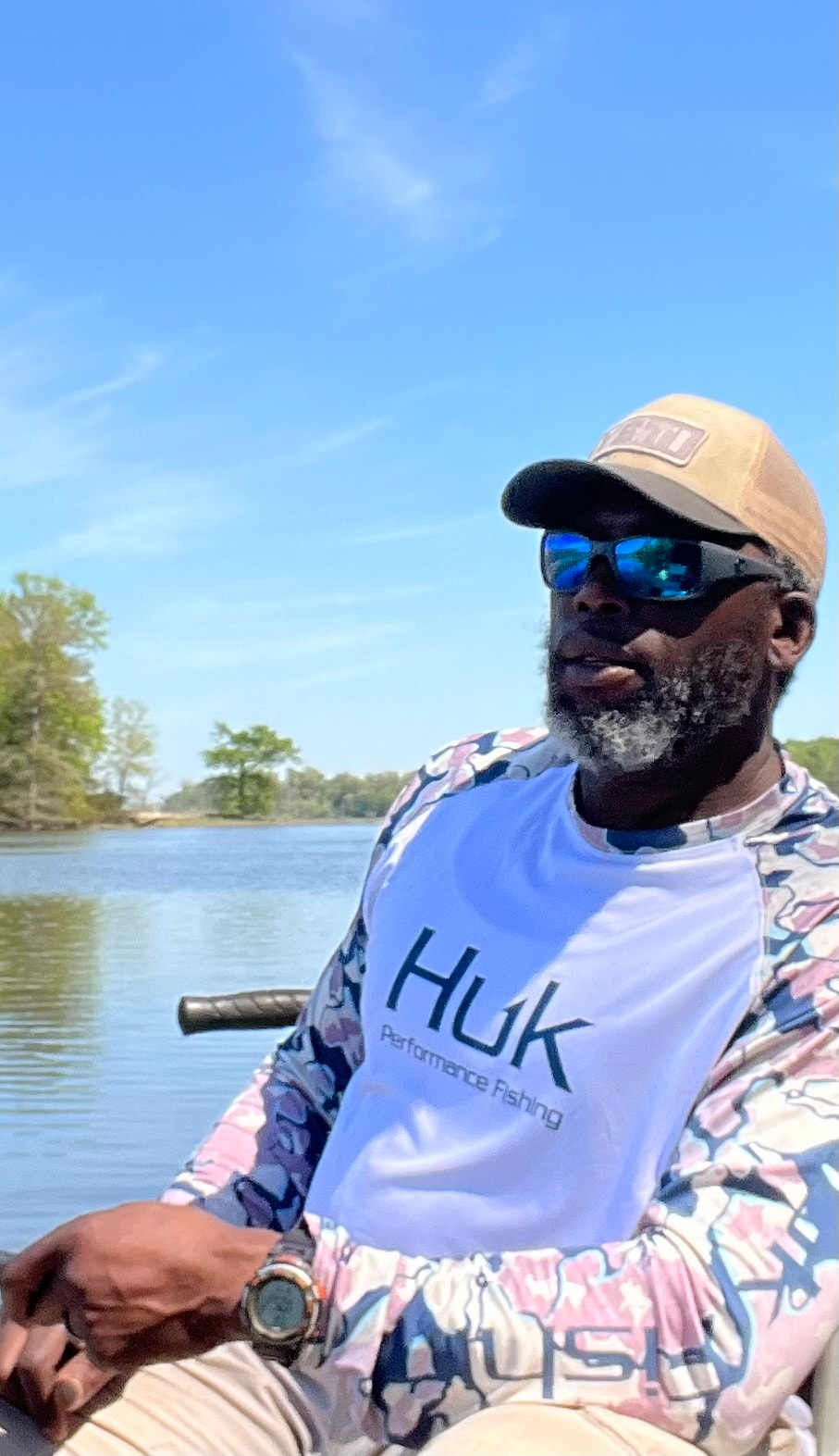 Captain Styler fishing on the Chesapeake Bay